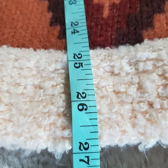 Polagram Parkside Knit Shacket Sherpa Trim Thick Winter Coat Women’s L - Picture 9 of 11